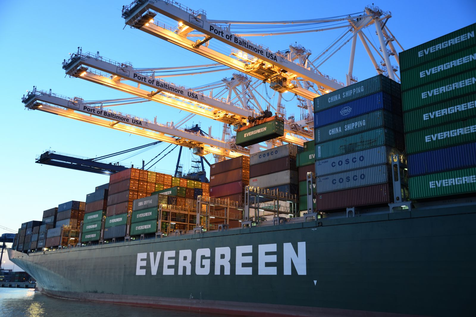 Container ship used for importing goods from China