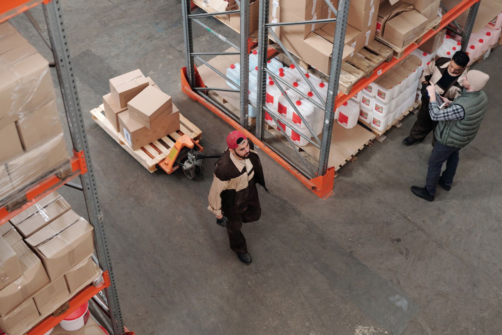 Ecommerce warehouse staff packing online orders