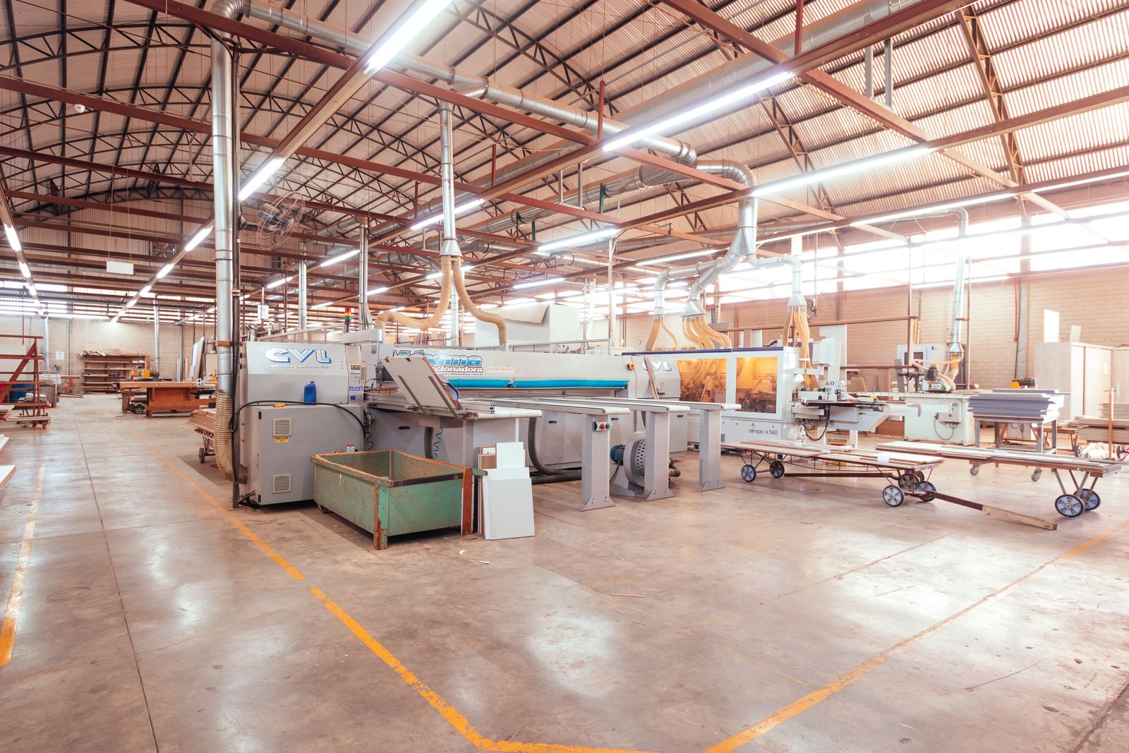 Industrial shipping warehouse loading dock